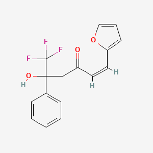 molecular formula C16H13F3O3 B5477730 (Z)-6,6,6-trifluoro-1-(furan-2-yl)-5-hydroxy-5-phenylhex-1-en-3-one 