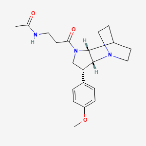 N-[3-[(2R,3R,6R)-3-(4-methoxyphenyl)-1,5-diazatricyclo[5.2.2.02,6]undecan-5-yl]-3-oxopropyl]acetamide