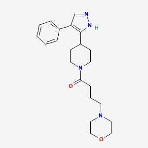 4-{4-oxo-4-[4-(4-phenyl-1H-pyrazol-5-yl)piperidin-1-yl]butyl}morpholine