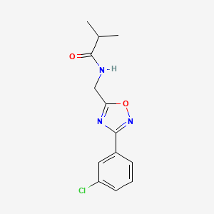 molecular formula C13H14ClN3O2 B5477790 N-{[3-(3-chlorophenyl)-1,2,4-oxadiazol-5-yl]methyl}-2-methylpropanamide 