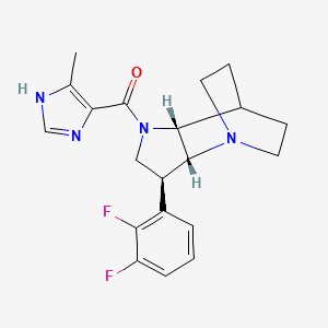 (2R*,3S*,6R*)-3-(2,3-difluorophenyl)-5-[(4-methyl-1H-imidazol-5-yl)carbonyl]-1,5-diazatricyclo[5.2.2.0~2,6~]undecane