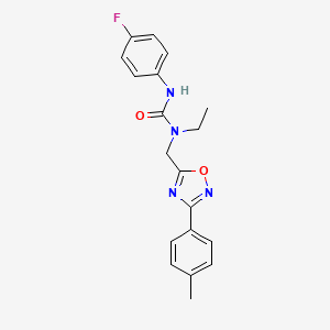 N-ethyl-N'-(4-fluorophenyl)-N-{[3-(4-methylphenyl)-1,2,4-oxadiazol-5-yl]methyl}urea