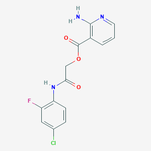 [2-(4-Chloro-2-fluoroanilino)-2-oxoethyl] 2-aminopyridine-3-carboxylate