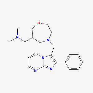 N,N-dimethyl-1-{4-[(2-phenylimidazo[1,2-a]pyrimidin-3-yl)methyl]-1,4-oxazepan-6-yl}methanamine