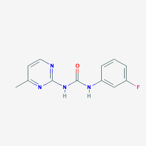 molecular formula C12H11FN4O B5477876 N-(3-fluorophenyl)-N'-(4-methyl-2-pyrimidinyl)urea 