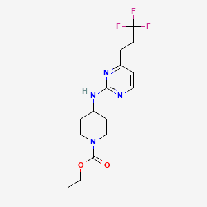 ethyl 4-{[4-(3,3,3-trifluoropropyl)pyrimidin-2-yl]amino}piperidine-1-carboxylate