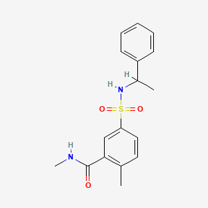 N,2-dimethyl-5-(1-phenylethylsulfamoyl)benzamide