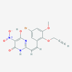 2-{2-[5-bromo-3-methoxy-2-(2-propyn-1-yloxy)phenyl]vinyl}-6-hydroxy-5-nitro-4(3H)-pyrimidinone