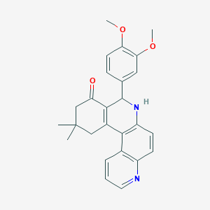 8-(3,4-Dimethoxyphenyl)-11,11-dimethyl-7,8,10,12-tetrahydrobenzo[a][4,7]phenanthrolin-9-one