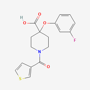 4-(3-fluorophenoxy)-1-(3-thienylcarbonyl)piperidine-4-carboxylic acid