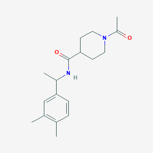 molecular formula C18H26N2O2 B5477932 1-acetyl-N-[1-(3,4-dimethylphenyl)ethyl]piperidine-4-carboxamide 