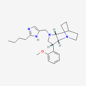 (2R,3R,6R)-5-[(2-butyl-1H-imidazol-5-yl)methyl]-3-(2-methoxyphenyl)-1,5-diazatricyclo[5.2.2.02,6]undecane