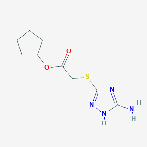 cyclopentyl 2-((5-amino-4H-1,2,4-triazol-3-yl)thio)acetate