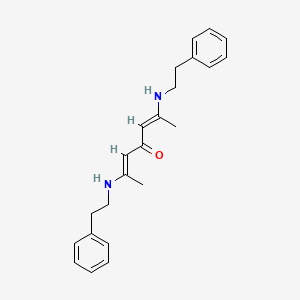 (2E,5E)-2,6-bis[(2-phenylethyl)amino]hepta-2,5-dien-4-one