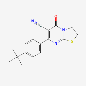 7-(4-tert-butylphenyl)-5-oxo-2,3-dihydro-5H-[1,3]thiazolo[3,2-a]pyrimidine-6-carbonitrile