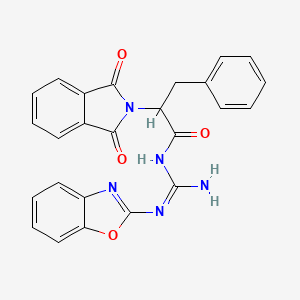 molecular formula C25H19N5O4 B5478001 N-(1,3-BENZOXAZOL-2-YL)-N''-[2-(1,3-DIOXO-1,3-DIHYDRO-2H-ISOINDOL-2-YL)-3-PHENYLPROPANOYL]GUANIDINE 