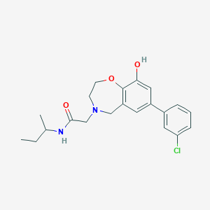 molecular formula C21H25ClN2O3 B5478017 N-(sec-butyl)-2-[7-(3-chlorophenyl)-9-hydroxy-2,3-dihydro-1,4-benzoxazepin-4(5H)-yl]acetamide 