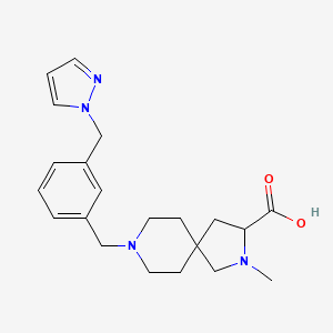 2-methyl-8-[3-(1H-pyrazol-1-ylmethyl)benzyl]-2,8-diazaspiro[4.5]decane-3-carboxylic acid