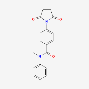 molecular formula C18H16N2O3 B5478028 4-(2,5-dioxo-1-pyrrolidinyl)-N-methyl-N-phenylbenzamide 