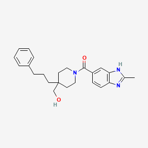 [1-[(2-methyl-1H-benzimidazol-5-yl)carbonyl]-4-(3-phenylpropyl)piperidin-4-yl]methanol