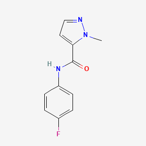 molecular formula C11H10FN3O B5478055 N-(4-fluorophenyl)-1-methyl-1H-pyrazole-5-carboxamide 