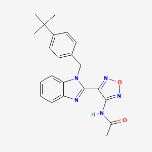 molecular formula C22H23N5O2 B5478069 N-(4-{1-[(4-TERT-BUTYLPHENYL)METHYL]-1H-1,3-BENZODIAZOL-2-YL}-1,2,5-OXADIAZOL-3-YL)ACETAMIDE 