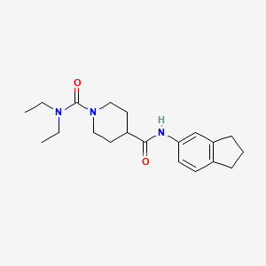 N~4~-(2,3-dihydro-1H-inden-5-yl)-N~1~,N~1~-diethylpiperidine-1,4-dicarboxamide