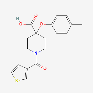 4-(4-methylphenoxy)-1-(3-thienylcarbonyl)piperidine-4-carboxylic acid