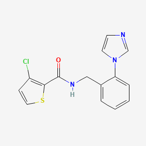 3-chloro-N-[2-(1H-imidazol-1-yl)benzyl]thiophene-2-carboxamide