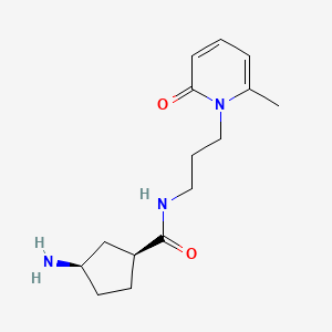 molecular formula C15H23N3O2 B5478129 (1S,3R)-3-amino-N-[3-(2-methyl-6-oxopyridin-1-yl)propyl]cyclopentane-1-carboxamide 