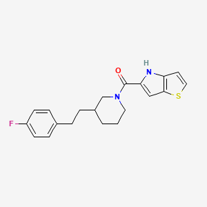 molecular formula C20H21FN2OS B5478134 5-({3-[2-(4-fluorophenyl)ethyl]-1-piperidinyl}carbonyl)-4H-thieno[3,2-b]pyrrole 