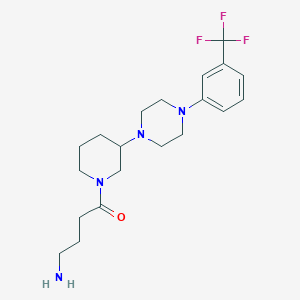 molecular formula C20H29F3N4O B5478142 [4-oxo-4-(3-{4-[3-(trifluoromethyl)phenyl]-1-piperazinyl}-1-piperidinyl)butyl]amine dihydrochloride 