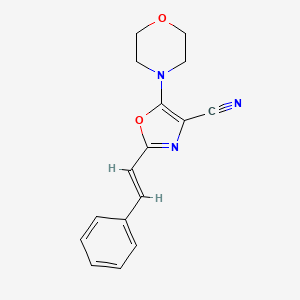 molecular formula C16H15N3O2 B5478146 5-(4-morpholinyl)-2-(2-phenylvinyl)-1,3-oxazole-4-carbonitrile 