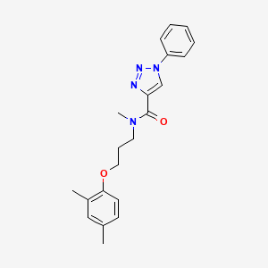 molecular formula C21H24N4O2 B5478167 N-[3-(2,4-dimethylphenoxy)propyl]-N-methyl-1-phenyl-1H-1,2,3-triazole-4-carboxamide 