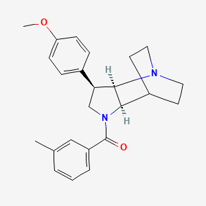 molecular formula C24H28N2O2 B5478227 [(2R,3R,6R)-3-(4-methoxyphenyl)-1,5-diazatricyclo[5.2.2.02,6]undecan-5-yl]-(3-methylphenyl)methanone 