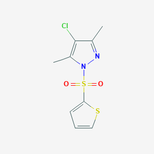 molecular formula C9H9ClN2O2S2 B5478229 4-chloro-3,5-dimethyl-1-(2-thienylsulfonyl)-1H-pyrazole 