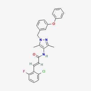 3-(2-chloro-6-fluorophenyl)-N-[3,5-dimethyl-1-(3-phenoxybenzyl)-1H-pyrazol-4-yl]acrylamide