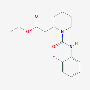 molecular formula C16H21FN2O3 B5478247 ethyl (1-{[(2-fluorophenyl)amino]carbonyl}-2-piperidinyl)acetate 