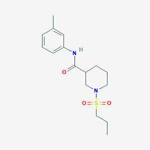 N-(3-methylphenyl)-1-propylsulfonylpiperidine-3-carboxamide