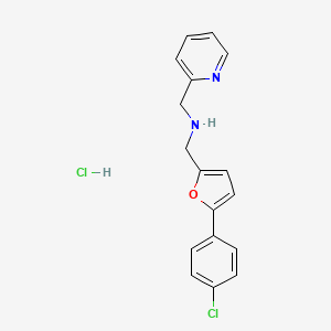 molecular formula C17H16Cl2N2O B5478258 {[5-(4-chlorophenyl)-2-furyl]methyl}(2-pyridinylmethyl)amine hydrochloride 