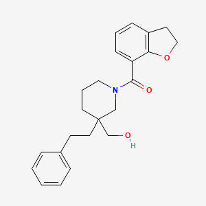 molecular formula C23H27NO3 B5478264 [1-(2,3-dihydro-1-benzofuran-7-ylcarbonyl)-3-(2-phenylethyl)piperidin-3-yl]methanol 