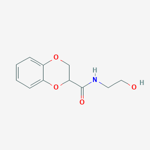 molecular formula C11H13NO4 B5478267 2,3-Dihydro-benzo[1,4]dioxine-2-carboxylic acid (2-hydroxy-ethyl)-amide 