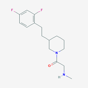 molecular formula C16H22F2N2O B5478274 (2-{3-[2-(2,4-difluorophenyl)ethyl]-1-piperidinyl}-2-oxoethyl)methylamine hydrochloride 