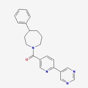 molecular formula C22H22N4O B5478289 4-phenyl-1-[(6-pyrimidin-5-ylpyridin-3-yl)carbonyl]azepane 