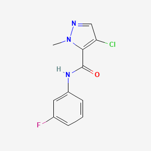 molecular formula C11H9ClFN3O B5478307 4-chloro-N-(3-fluorophenyl)-1-methyl-1H-pyrazole-5-carboxamide 