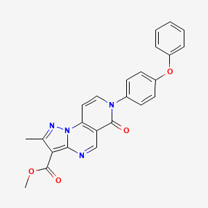 molecular formula C24H18N4O4 B5478366 methyl 2-methyl-6-oxo-7-(4-phenoxyphenyl)-6,7-dihydropyrazolo[1,5-a]pyrido[3,4-e]pyrimidine-3-carboxylate 