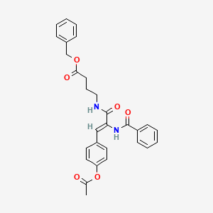 benzyl 4-[[(Z)-3-(4-acetyloxyphenyl)-2-benzamidoprop-2-enoyl]amino]butanoate