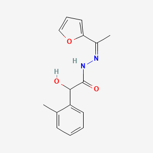 molecular formula C15H16N2O3 B5478450 N'-[1-(2-furyl)ethylidene]-2-hydroxy-2-(2-methylphenyl)acetohydrazide 