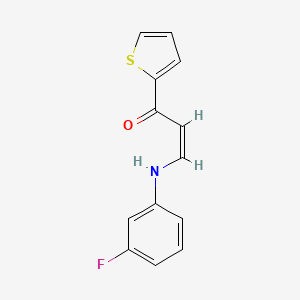 3-[(3-fluorophenyl)amino]-1-(2-thienyl)-2-propen-1-one