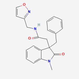 2-(3-benzyl-1-methyl-2-oxo-2,3-dihydro-1H-indol-3-yl)-N-(isoxazol-3-ylmethyl)acetamide